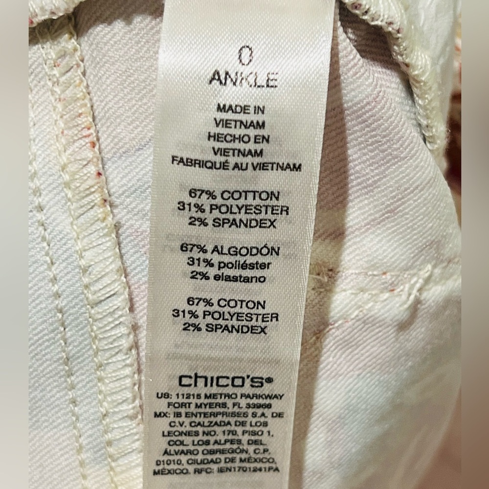 CHICO’S Girlfriend Slim Leg Ankle Jeans Paisley Print - Picture 7 of 7